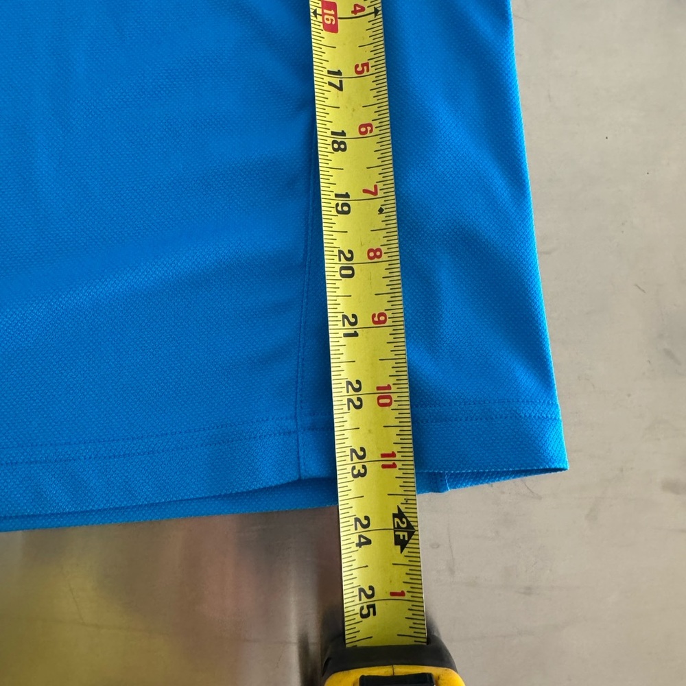 Nike Polo Shirt Blue and Orange Performance Fabric - Picture 5 of 9
